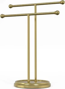 15” Standing Hand Towel Holder with Heavy Base Gold Towel Rack - Picture 1 of 7