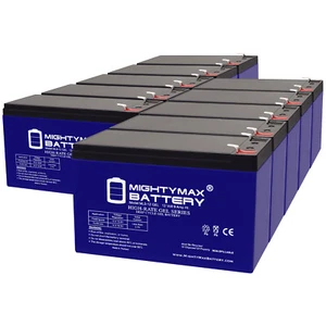 Mighty Max 12V 9AH GEL F2 Battery Replaces Oneac SBP3K0-2 External - 10 Pack - Picture 1 of 6