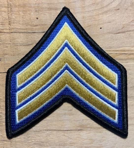 chevron patch 3 stripe sergeant rank patch sergeant chevron patch 3.25" tall - Picture 1 of 4