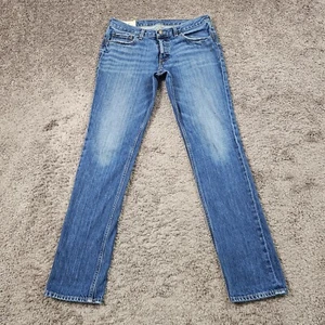 Hollister Jeans Mens 34 Skinny Leg Low Rise Denim 100% Cotton Button Fly - Picture 1 of 14