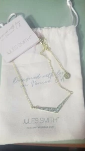 JULES SMITH Pave Anhänger Spitze Halskette - 14k vergoldet Chevron - Bild 1 von 4