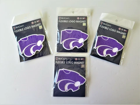 LOT OF FOUR (4) KANSAS STATE WILDCATS, FLEXIBLE MAGNETS FROM WINCRAFT Cover