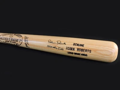 Robin Roberts Louisville Slugger Signed Model Bat "1950 Whiz Kids" PSA DNA Auto - Image 1 of 4