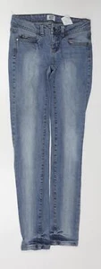 Pantalones de mezclilla ajustados de algodón azul para mujer VERO MODA talla 25 con cremallera regular - Imagen 1 de 10
