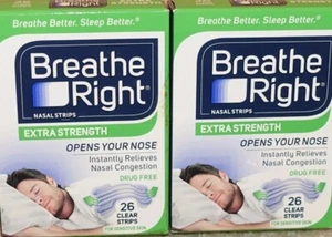 (2) Tiras nasales de fuerza extra respiratoria derecha 26 tiras transparentes cada 52 en total - Imagen 1 de 2