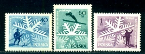1957 Ski,Ice Snow crystal,Skiing Sport 50th anniversary,Poland,995,MNH - Picture 1 of 2
