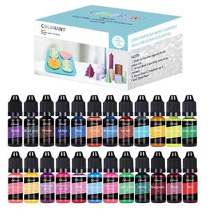 24 Candle Dye Multi Colors Candle Coloring 10ml for Beeswax Gel Wax Soy Wax Dyes - Picture 1 of 10