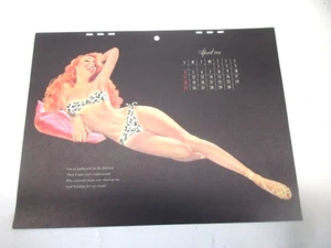 Original Vintage Risque Pinup Calendar- Ernest Chiriaka- Legs- Bikini- Apr 1954 - Picture 1 of 6