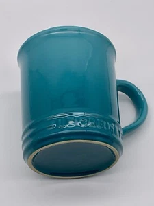 Le Creuset Tall Teal Blue Green Stoneware Coffee Tea Handled Mug Cup 400ml 14oz - Picture 1 of 7