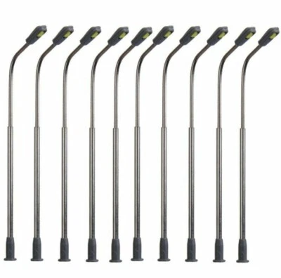 SET OF 10  Lamp Post Street Lights w/resistors N Scale USA SOLD/SHIP - Image 1 of 3
