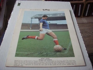 Fußball JOHN GREIG - RANGERS und SCHOTTLAND Porträt 10"" x 8"" Typhoo Tee Karte - Bild 1 von 3