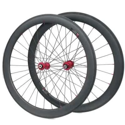 Juego de ruedas delanteras + traseras de carbono de 50 * 25 mm 28 orificios para ruedas Shimano de velocidades 9/10/11 Foto 1 de 4