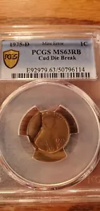 1975 Denver Mint Error Huge Die Break PCGS MS63 RB 30 Days Return Privile - Picture 1 of 4