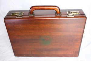 Custom Wood Briefcase with Midnight Express Original Logo - Picture 1 of 11