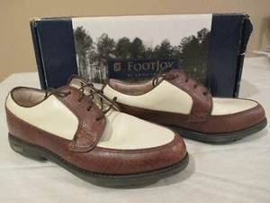 Footjoy Europa Collection Women's Sz 6 M 99343 Golf Shoe Brown/White One Scratch - Picture 1 of 9