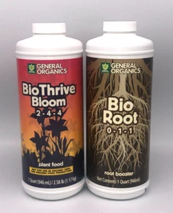General Organics Bundle BioThrive Bloom + BioRoot - Quart - Picture 1 of 3