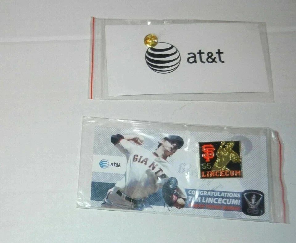 SF GIANTS TIM LINCECUM 2008 CY YOUNG WINNER PIN SGA SAN FRANCISCO - Image 1 of 1