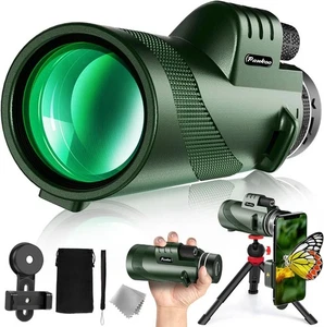 Telescopio Monocular de Alta Potencia 40x60, Visión con Baja Luz, Incluye Adaptador Teléfono - Imagen 1 de 9
