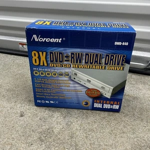Norcent 8x DVD RW DUAL DRIVE DVD CD REWRITABLE DRIVE DWD-840 - Picture 1 of 4