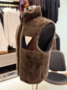 Louis Vuitton Fur Unisex Reversible Vest Size 52 Gaston In Castor Fur Large - Picture 1 of 15