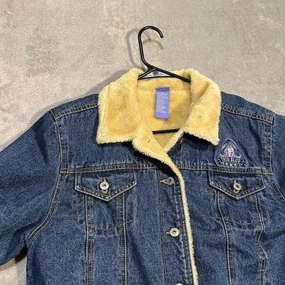 Chaqueta de Camionero Disney Eeyore Azul Verdadero Denim Para Mujer Grande Forrada Sherpa Vellón Foto 1 de 4