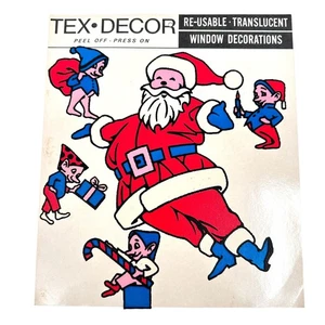 Tex Deko Weihnachten transparent Fensterdeko Peel Off Aufkleber Weihnachtselfen - Bild 1 von 3
