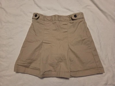 Old Navy Girls School Uniform Beige Skort Size XL Elastic Waistband - Image 1 of 4