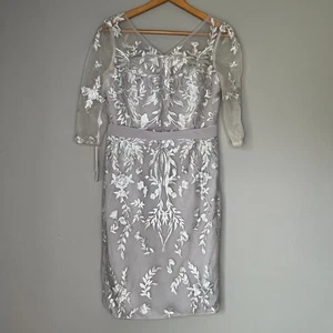 JJs House Formal Dress Size 8 Lace Chiffon Mother of the Bride Knee Length NEW - Picture 1 of 5