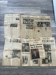 Lot Of 7 1960’s Newspapers J.F. Kennedy Election Campaign - Picture 1 of 17