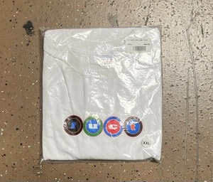 FUCT Chest Circle Logo T-shirt White Size 2XL RARE NEW IN BAG - Picture 1 of 2