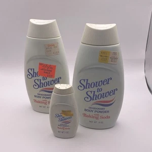 3 Vintage Shower To Shower—Regular Scent Body Powder —1980’s—16 Oz + Travel Size - Picture 1 of 12
