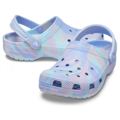 Zuecos Crocs Classic 206838-5Q7 para niños pequeños gelatina multi mármol zapatos cómodos NIN264 Foto 1 de 4