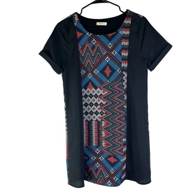 Mini Vestido Vaina Anthropologie Everly Estampado Tribal Talla S Foto 1 de 4