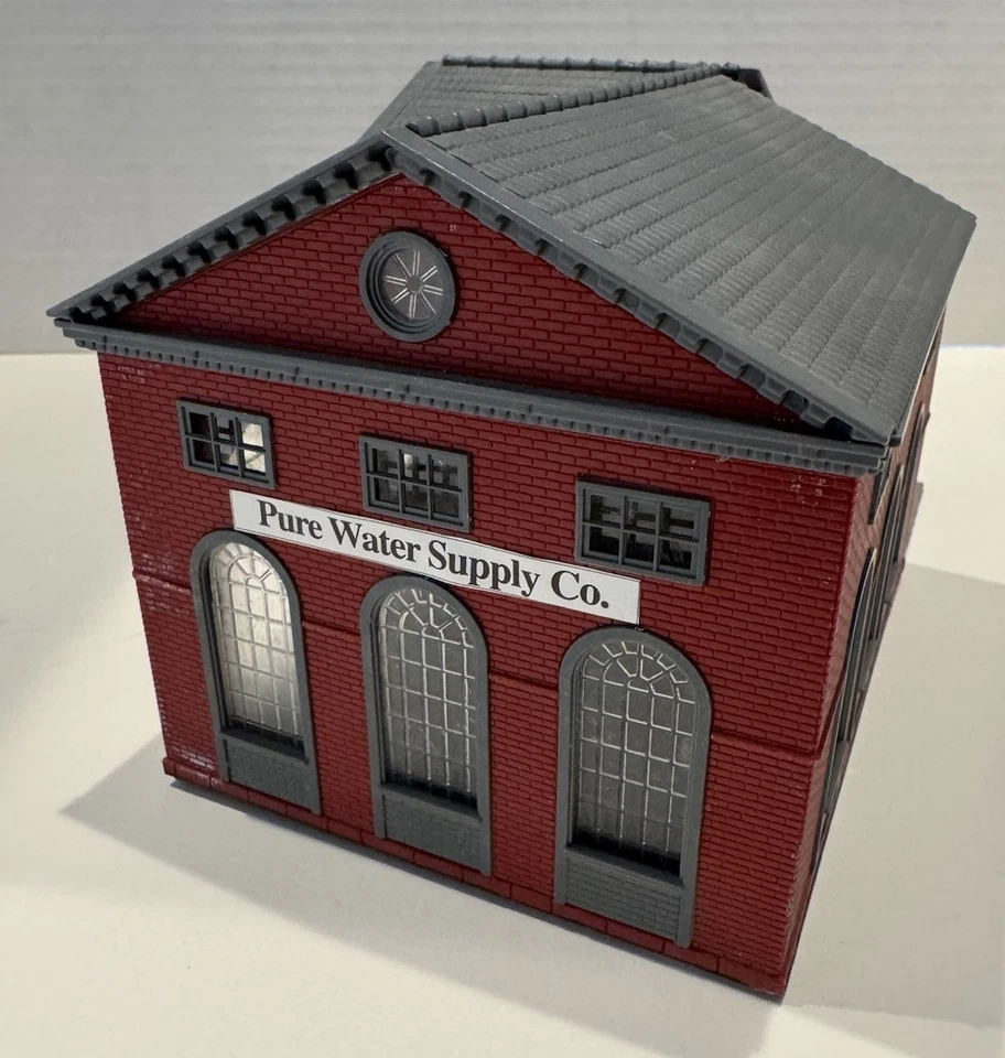 Model Power 563 HO Pure Water Supply Built-Up Red Brick Building City Town - Image 1 of 4