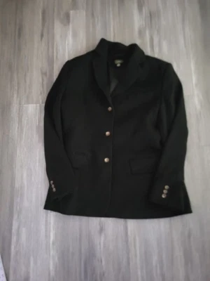 L.L. Bean 羊毛羊绒西装外套夹克女式 10 R 码外套土耳其制造 — 第 1/4 张图片