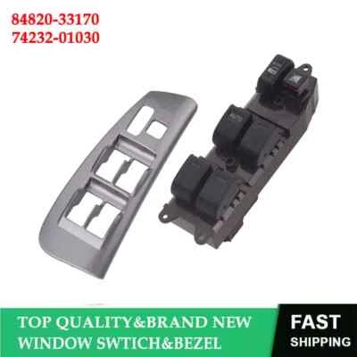 For 2003-08 TOYOTA MATRIX DRIVER MASTER POWER WINDOW SWITCH CONTROL & BEZEL SET - Image 1 of 4