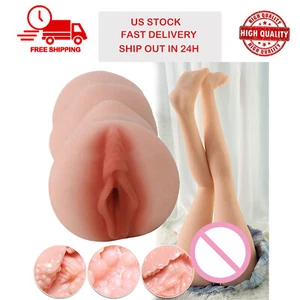 Soft Male Masturbators Realistic Vagina Anal Masturbation Sex Toy for Men Fast s - Picture 1 of 7