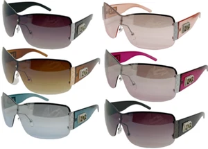 NEU Damen-Sonnenbrille mit randlos Damen-Sonnenbrille Oval Retro-Farbtöne (#857) - Bild 1 von 29