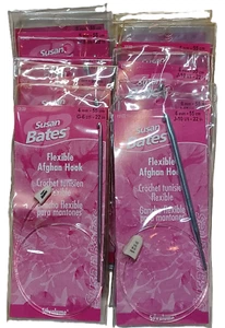 Susan Bates Silvalume Flexible Afghan Hooks - Picture 1 of 1