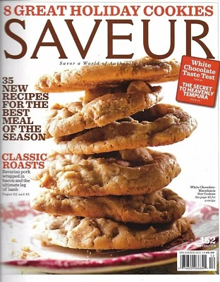 Saveur Magazine Holiday Cookies Classic Roasts White Chocolate Festive Recipes - Image 1 of 4