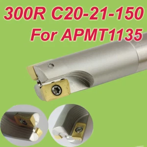 BAP300R C20-21-150-2T Indexable End Mill Holder +4PCS APMT1135PDER Milling Blade - Picture 1 of 7