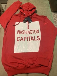 Fanatics NHL Washington Capitals Red Pullover Hoodie NWT Men’s Medium Tall - Picture 1 of 5