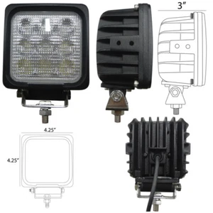 Square LED Flood Light Part WN-LED730F 9V - 32V 1730 Lumens 4.25" x 4.25" - Picture 1 of 1