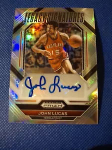 Tarjeta automática autografiada plateada de John Lucas Panini Prizm 2023 #LS-JLM MARYLAND SPURS - Imagen 1 de 2