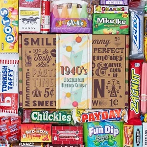 1940's RETRO CANDY POSTER 24 X 18 INCHES Childhood Memories Classic Wall Art - Picture 1 of 2