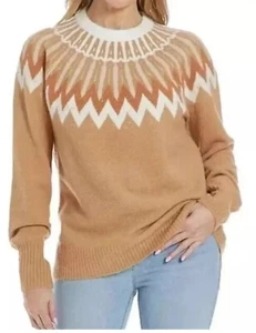 New French Connection Womens Long Sleeve Fair Isle Sweater Size XL - Picture 1 of 3