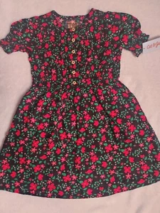 Girls MEDIUM Size 8 CAT & JACK Short Sleeve Beautiful 3/4 Button Dress New/tags - Picture 1 of 3