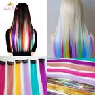 10 pièces x 20 pouces couleur vive cheveux multicolore clip dans les extensions de cheveux arc-en-ciel