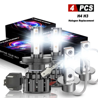 For Nissan Pathfinder 2001-2003 2004 LED Headlight + Fog Lights Bulbs Combo 4pc - image 1 of 4