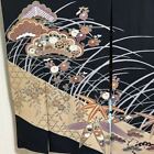 Black Pure Silk Japanese Kimono Remake-Japan Noren Goodwill Noren-Start Your Day